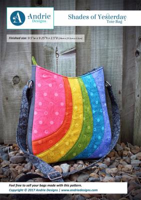 Shades of Yesterday Tote Bag sewing pattern from Andrie Designs