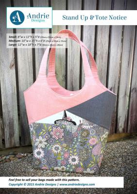 Stand Up and Tote Notice sewing pattern from Andrie Designs