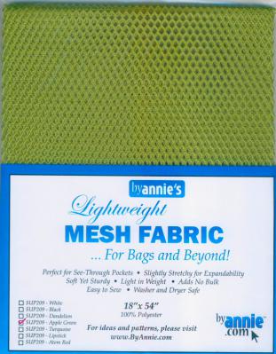 Polyester Mesh Fabric by Annie Unrein - Apple Green