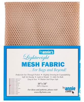 Polyester Mesh Fabric by Annie Unrein - Natural
