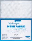 Polyester Mesh Fabric by Annie Unrein - White