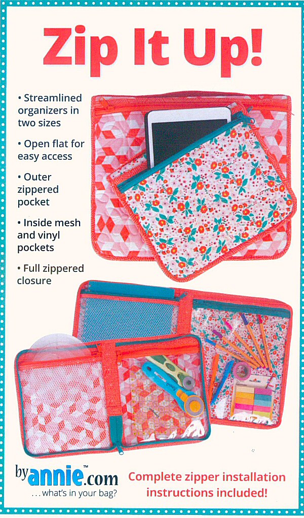 Zip It Up streamlined organizers in 2 sizes sewing pattern ...