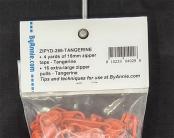 Zipper Tape ByAnnie - 4yds 16mm with 16 Pulls Set - Tangerine 2