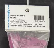 Zipper Tape ByAnnie - 4yds 16mm with 16 Pulls Set - Wild Plum 2