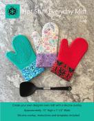 Hot Stuff Everyday Mitt GREEN sewing pattern and 1 green silicone overlay mitt from Around the Bobbin