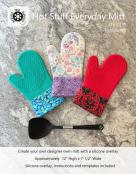 Hot Stuff Everyday Mitt TRANSPARENT sewing pattern and 1 transparent silicone overlay mitt from Around the Bobbin
