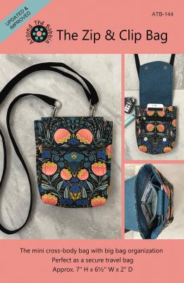 The Zip & Clip Bag sewing pattern from Around the Bobbin