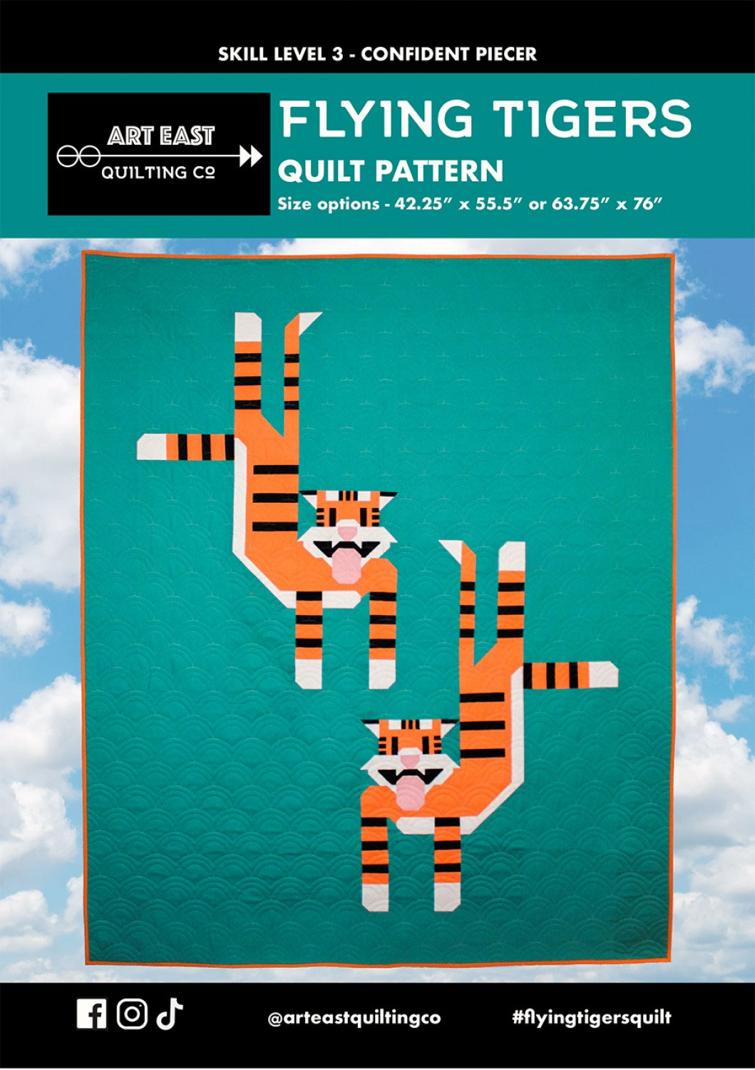 Flying-Tigers-quilt-sewing-pattern-Art-East-Quilting-Co-front