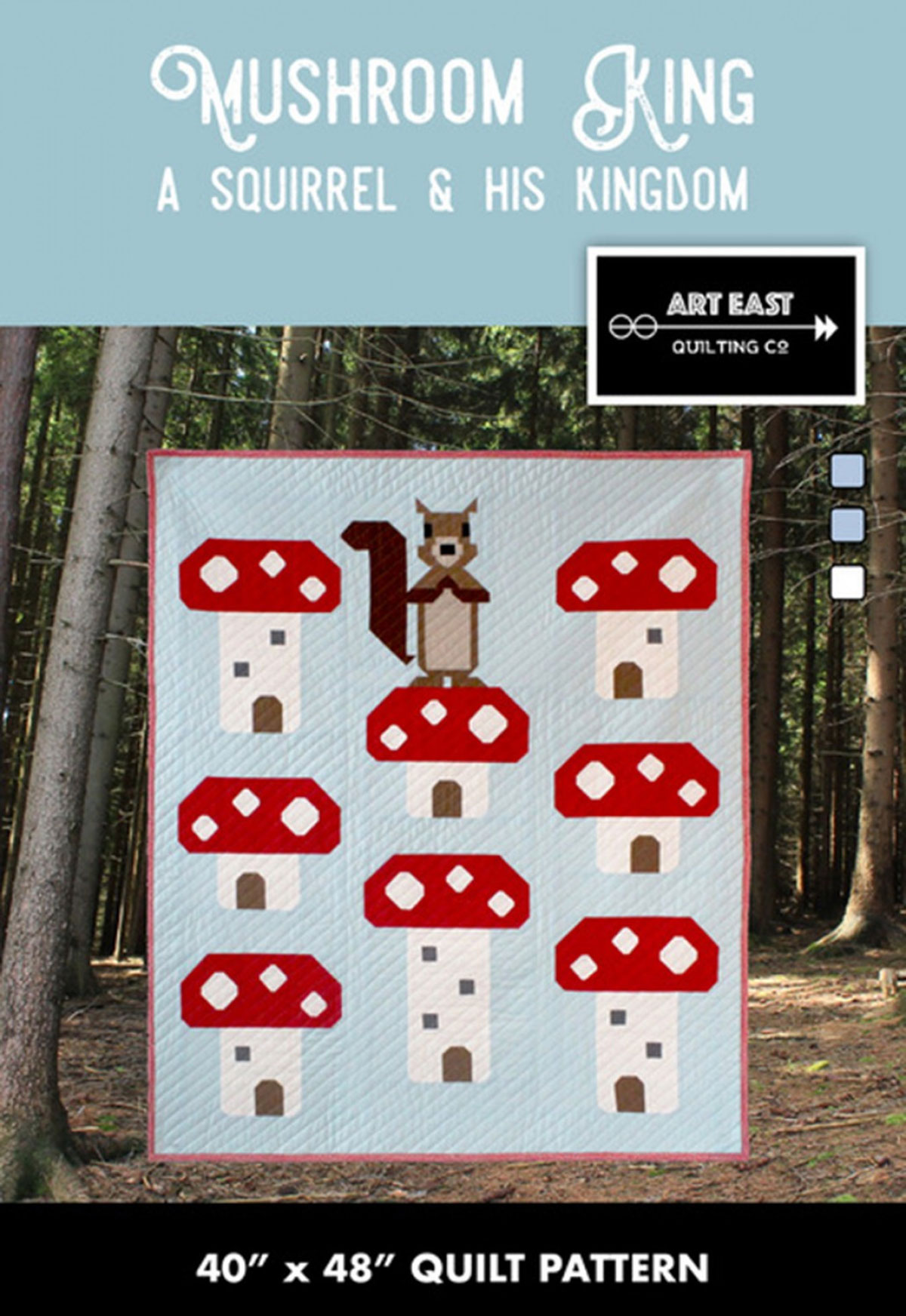 Mushroom-King-quilt-sewing-pattern-Art-East-Quilting-Co-front
