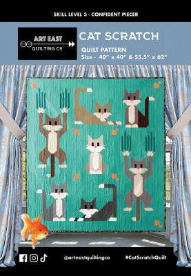Cat Scratch quilt sewing pattern from Art East Quilting Co.