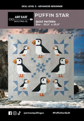 Puffin Star quilt sewing pattern from Art East Quilting Co.