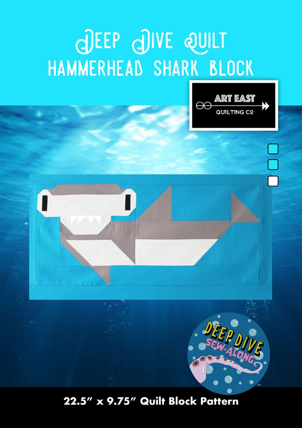 Hammerhead-Shark-Block-sewing-pattern-Art-East-Quilting-Co-front