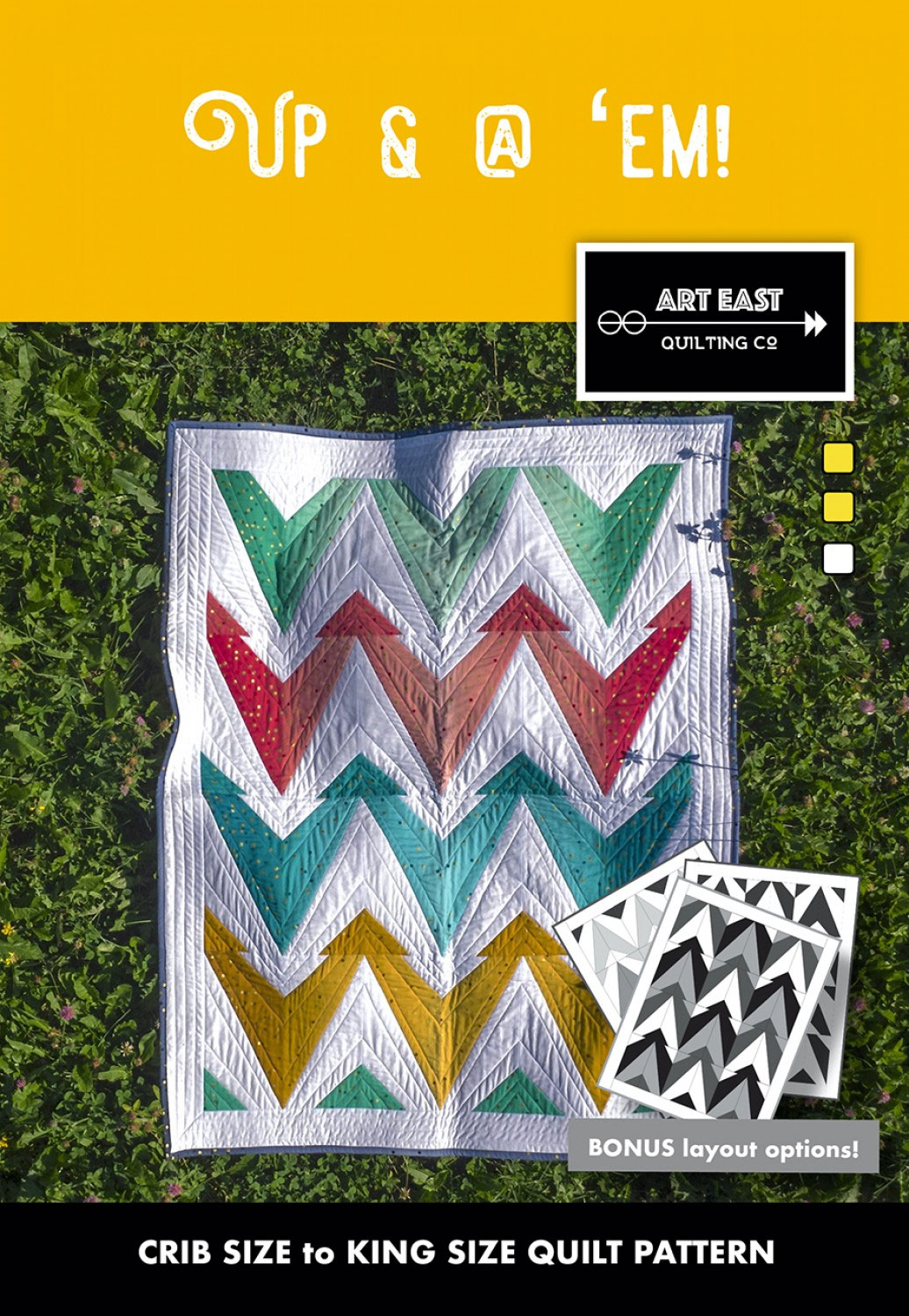 Up-and-at-Em-quilt-sewing-pattern-Art-East-Quilting-Co-front
