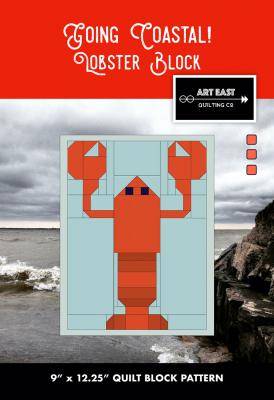 Lobster Block - Going Coastal quilt sewing pattern from Art East Quilting Co.