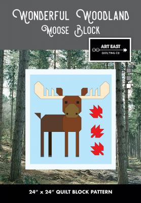 Moose Block - Wonderful Woodland Quilt sewing pattern from Art East Quilting Co.