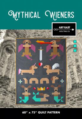 Mythical Wieners quilt sewing pattern from Art East Quilting Co.
