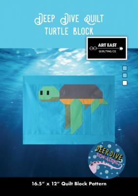 INVENTORY REDUCTION...Turtle Block - Deep Dive quilt sewing pattern from Art East Quilting Co.