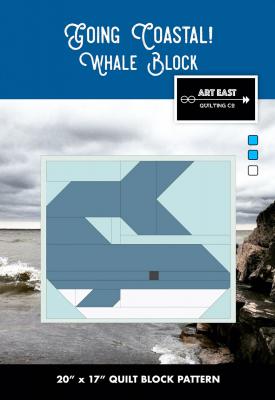 Whale Block - Going Coastal quilt sewing pattern from Art East Quilting Co.
