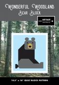 Bear Block - Wonderful Woodland Quilt sewing pattern from Art East Quilting Co.