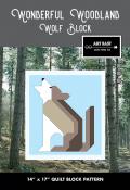 DISCONTINUED - Wolf Block - Wonderful Woodland Quilt sewing pattern from Art East Quilting Co.