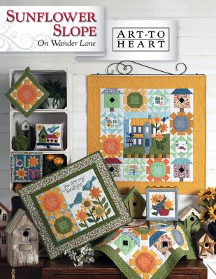 Sunflower Slope On Wander Lane Block 8 sewing pattern from Art To Heart