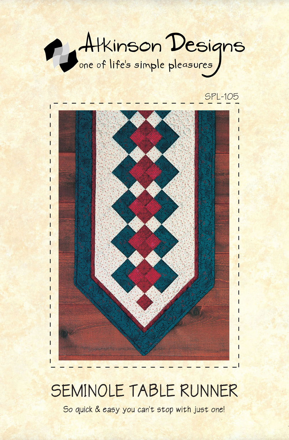 Seminole-Table-Runner-sewing-pattern-Atkinson-Designs-front