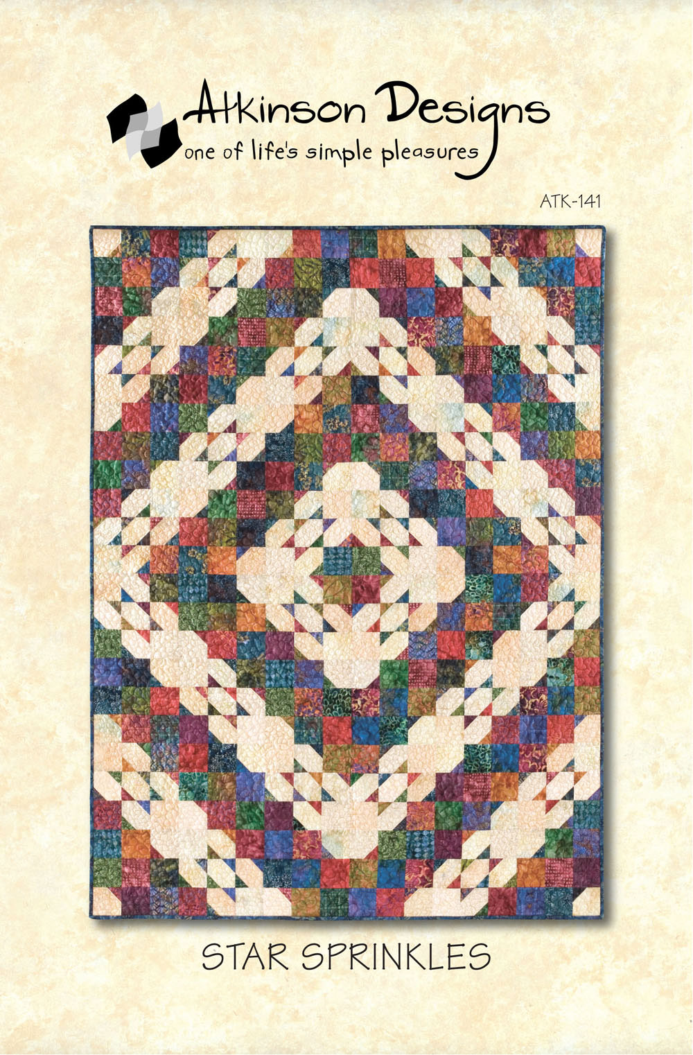 Star-Sprinkle-quilt-sewing-pattern-Atkinson-Designs-front