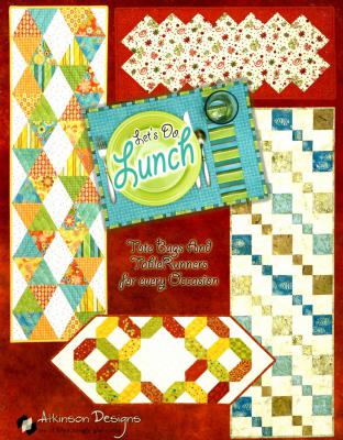 CLOSEOUT - Let's Do Lunch Tote Bags and Table Runners sewing pattern book from Atkinson Designs