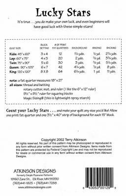 Lucky-Stars-quilt-sewing-pattern-Atkinson-Designs-back