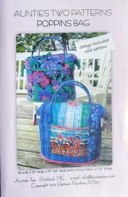 Poppins Bag sewing pattern (includes 1 set of metal structural stays) from Aunties Two
