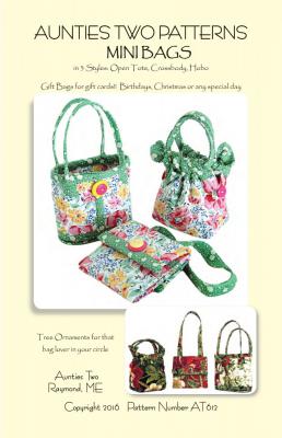 CLOSEOUT - Mini Bags sewing pattern from Aunties Two