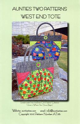 CLOSEOUT - West End Tote sewing pattern from Aunties Two