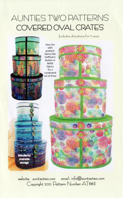 INVENTORY REDUCTION...Covered Oval Crates sewing pattern from Aunties Two