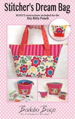 YEAR END INVENTORY REDUCTION - Stitchers Dream Bag sewing pattern from Bodobo Bags Ticklegrass Designs