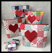 Be Mine Heart Zipper Pouch sewing pattern from Bodobo Bags Ticklegrass Designs 2