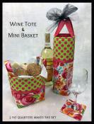 Wine Tote and Mini Basket sewing pattern from Bodobo Bags Ticklegrass Designs 2