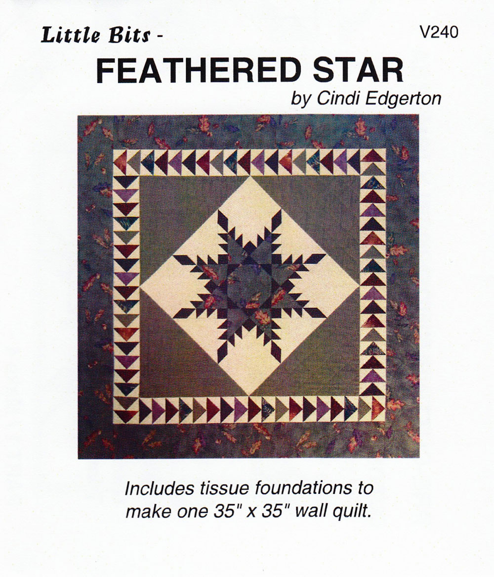 Little-Bits-Feathered-Star-quilt-sewing-pattern-Cindi-Edgerton-front