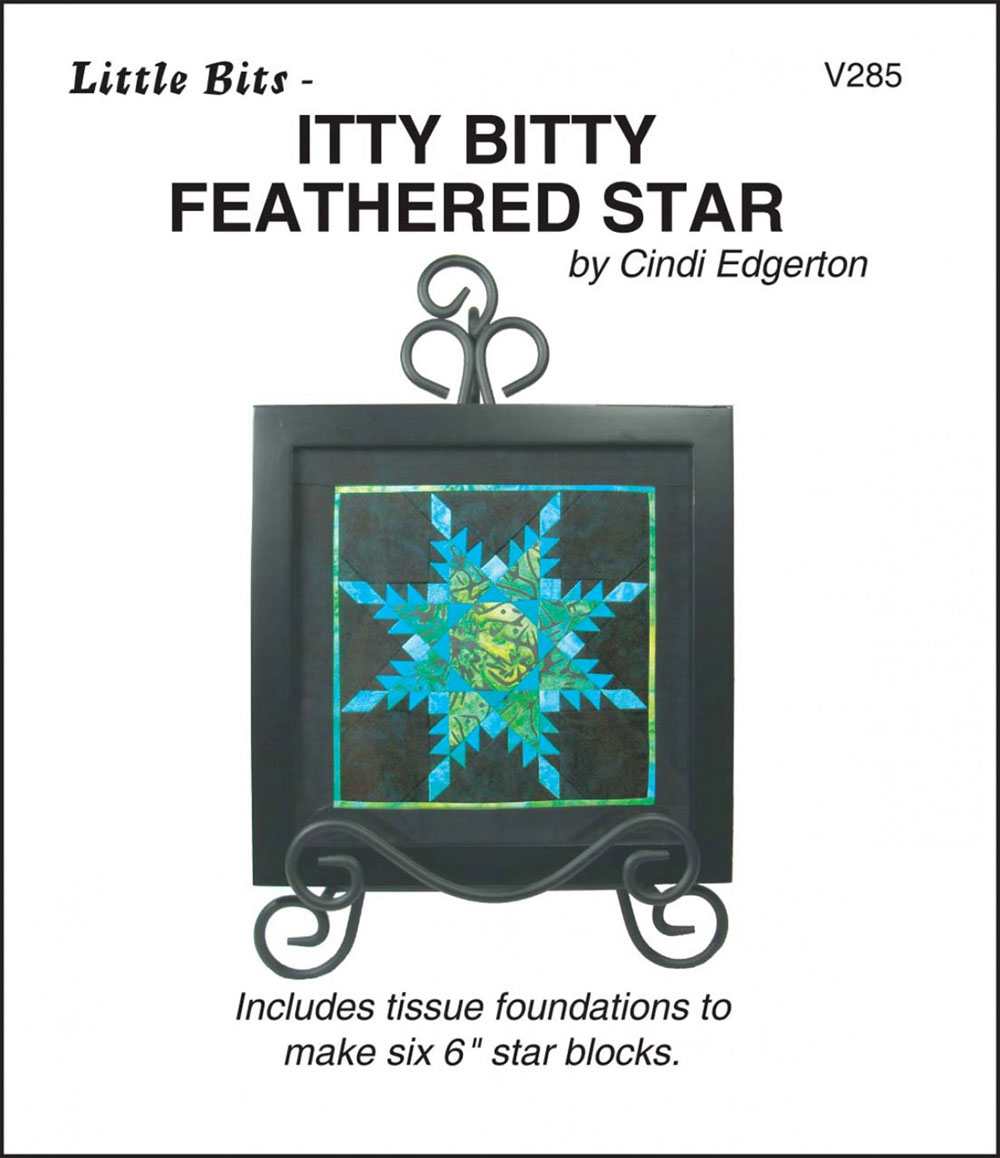 Little-Bits-Itty-Bitty-Feathered-Star-quilt-sewing-pattern-Cindi-Edgerton-front