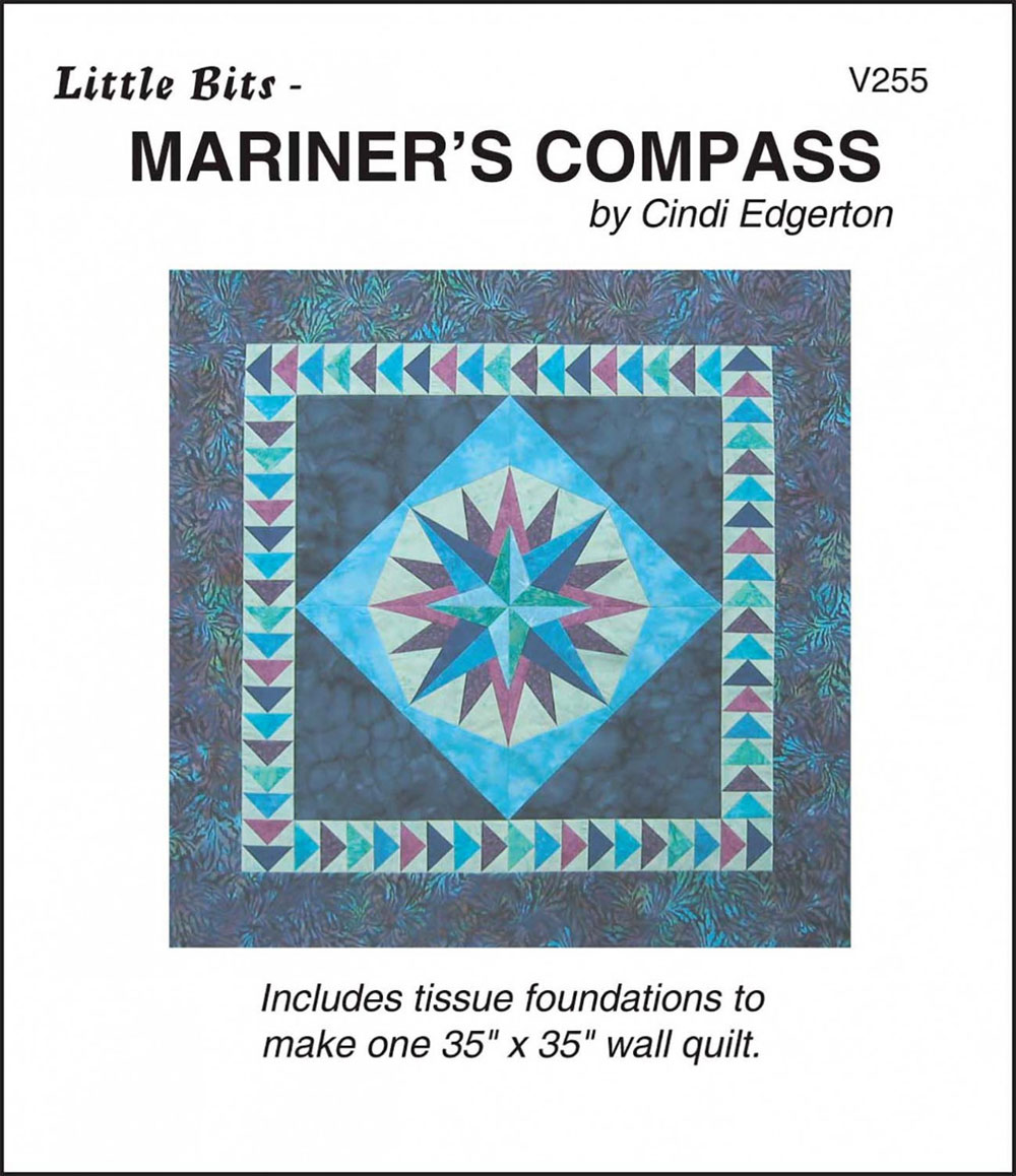 Little-Bits-Mariners-Compass-quilt-sewing-pattern-Cindi-Edgerton-front