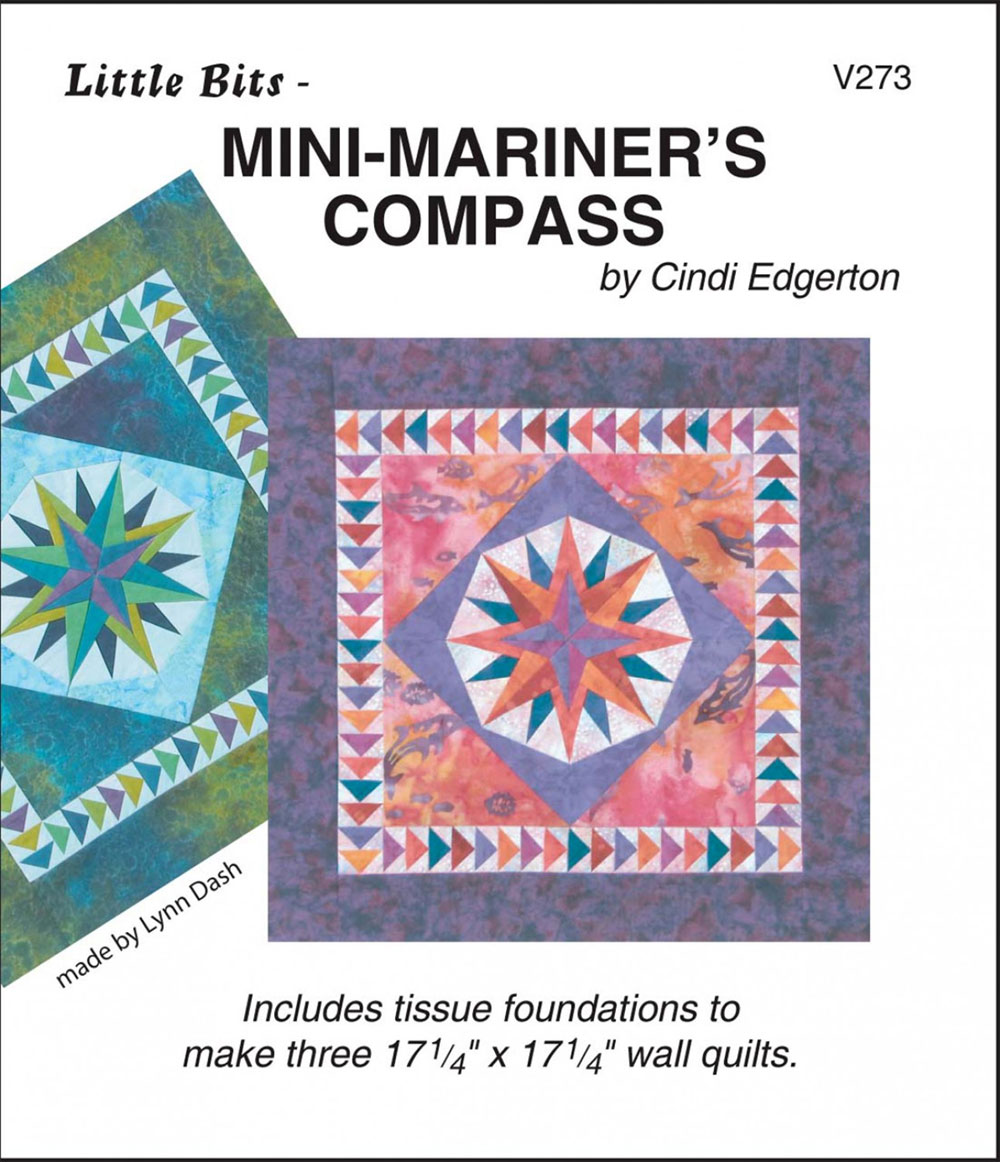 Little-Bits-Mini-Mariners-Compass-quilt-sewing-pattern-Cindi-Edgerton-front