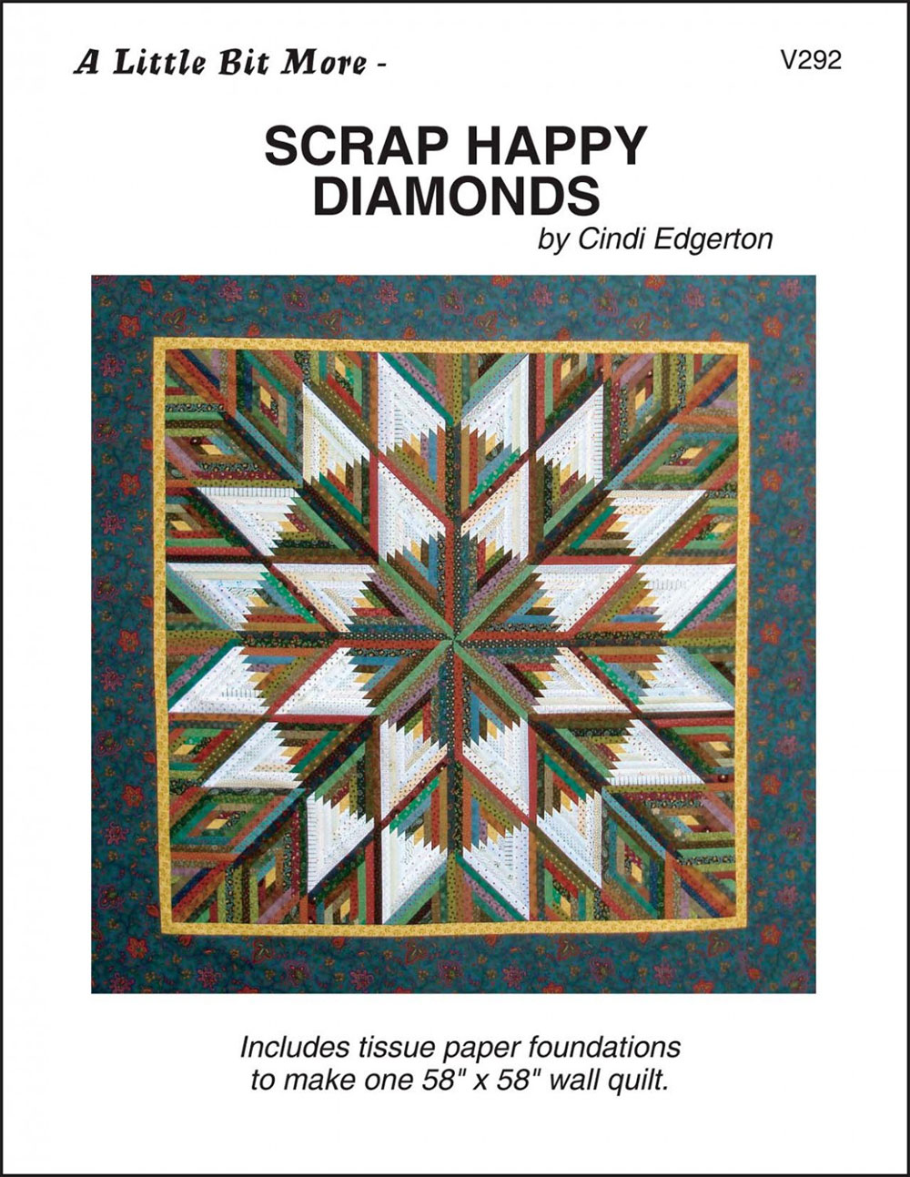 Little-Bits-More-Scrap-Happy-Diamonds-quilt-sewing-pattern-Cindi-Edgerton-front