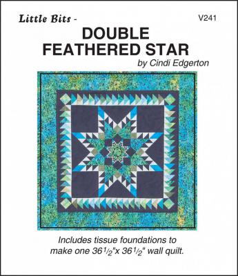 BLOWOUT SPECIAL - Little Bits - Double Feathered Star quilt sewing pattern from Cindi Edgerton