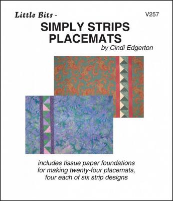 BLOWOUT SPECIAL - Little Bits - Simply Strips Placemats sewing pattern from Cindi Edgerton