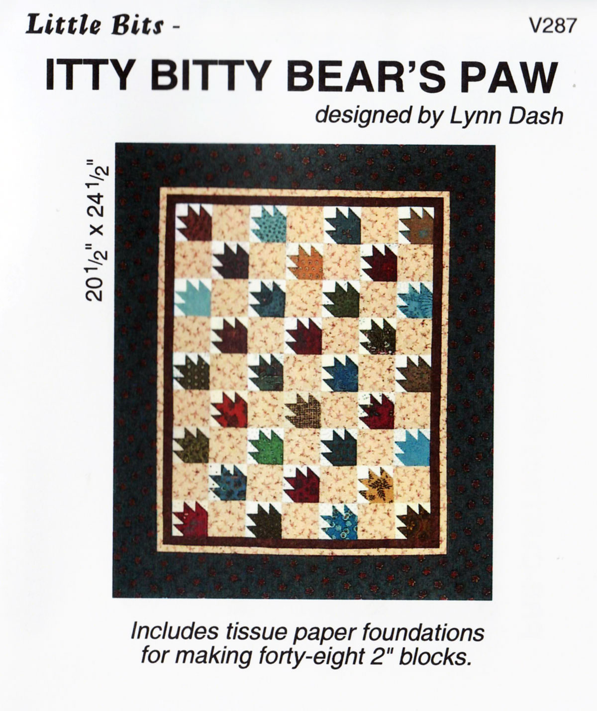 Little-Bits-Itty-Bitty-Bears-Paw-quilt-sewing-pattern-Cindi-Edgerton-front