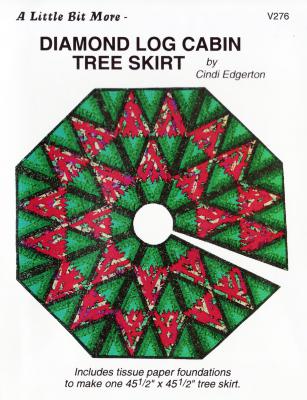 BLOWOUT SPECIAL - A Little Bit More - Diamond Log Cabin tree skirt sewing pattern from Cindi Edgerton