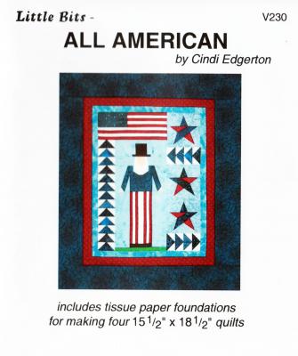 BLOWOUT SPECIAL - Little Bits - All American quilt sewing pattern from Cindi Edgerton