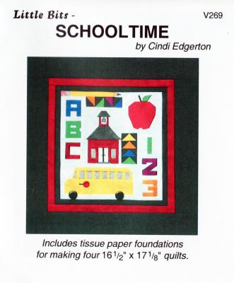 SPOTLIGHT SPECIAL offer expires at 11:59PM ET on Saturday 7/1/2023 or when current supply runs out, whichever comes first - Little Bits - School Time quilt sewing pattern from Cindi Edgerton