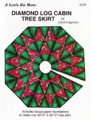 BLOWOUT SPECIAL - A Little Bit More - Diamond Log Cabin Tree Skirt quilt sewing pattern from Cindi Edgerton