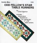 Little Bits - Odd Fellow's Star Table Runners sewing pattern from Cindi Edgerton