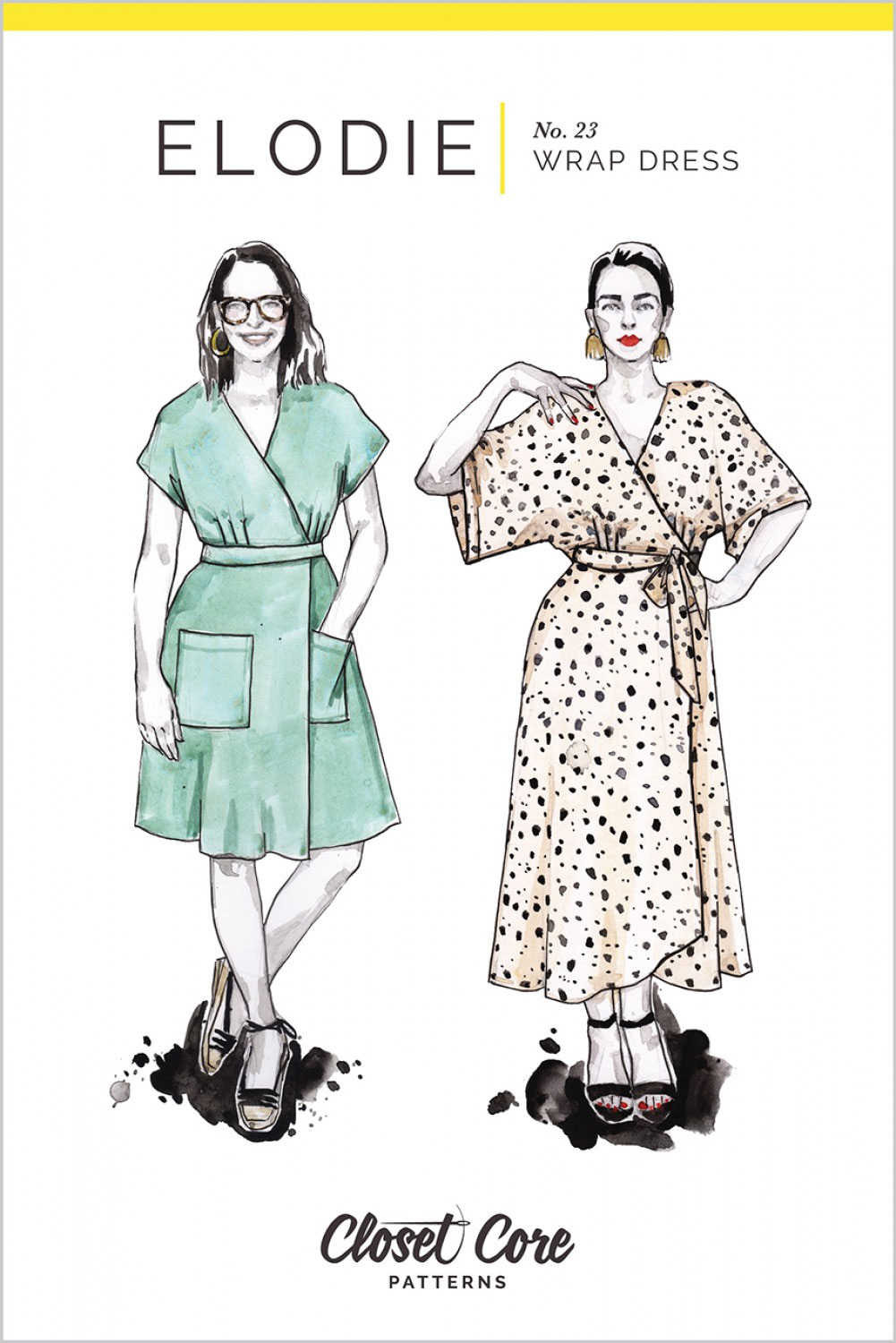 Elodie-Wrap-Dress-sewing-pattern-from-Closet-Case-front